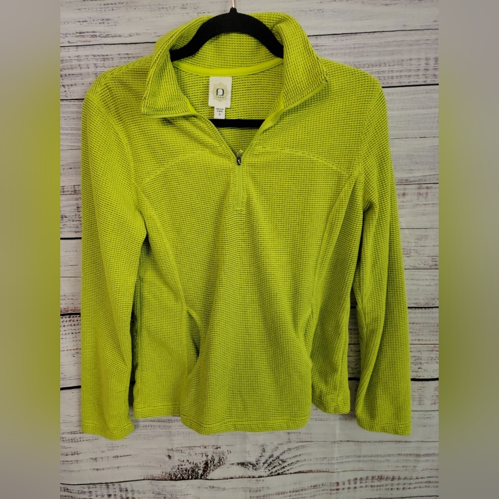 Fuda S Lime Green 3/4 Zip Fleece